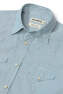 Green Stripe Oxford Western Shirt
