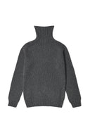 Grey Lambswool Roll Neck