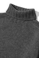 Grey Lambswool Roll Neck