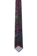 Multicoloured Paisley Print Wool Tie
