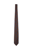 Orange Paisley Silk Tie