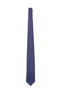 Purple Flower Print Wool Tie
