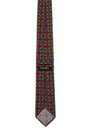 Red/Green/Blue Star Print Silk Tie