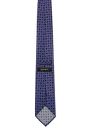 Purple Flower Print Wool Tie